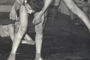 Соревнования борцов, 1950-е годы. 