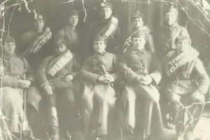 Участники лыжного перехода, Александровск. Рубеж 1930-х годов