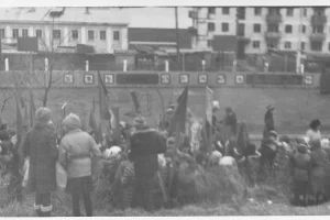 На стадионе в Невельске, начало 1970-х годов
