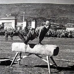 Стадион в Северо-Курильске. Конец 1940-х годов. 