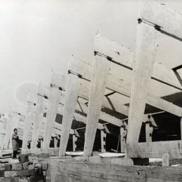 Строительство стадиона "Спартак", конец 1960-х годов 