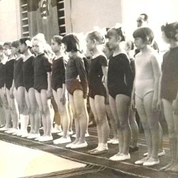 Участники областных соревнований по спортивной гимнастике, 1960-е годы. 