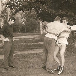 Тренировка сахалинских самбистов, 1970-е годы 