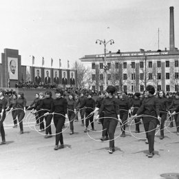 Физкультурный парад на площади Ленина, 1970 год 