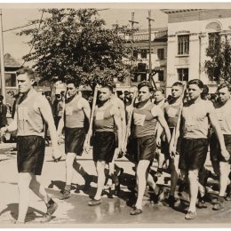 Шествие городошников по улице Ленина (1957 год)