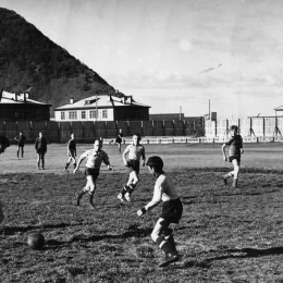 Матч детских команд в Невельске, 1962 год