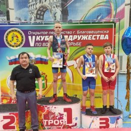 Островные борцы завоевали шесть медалей на представительном турнире в Благовещенске