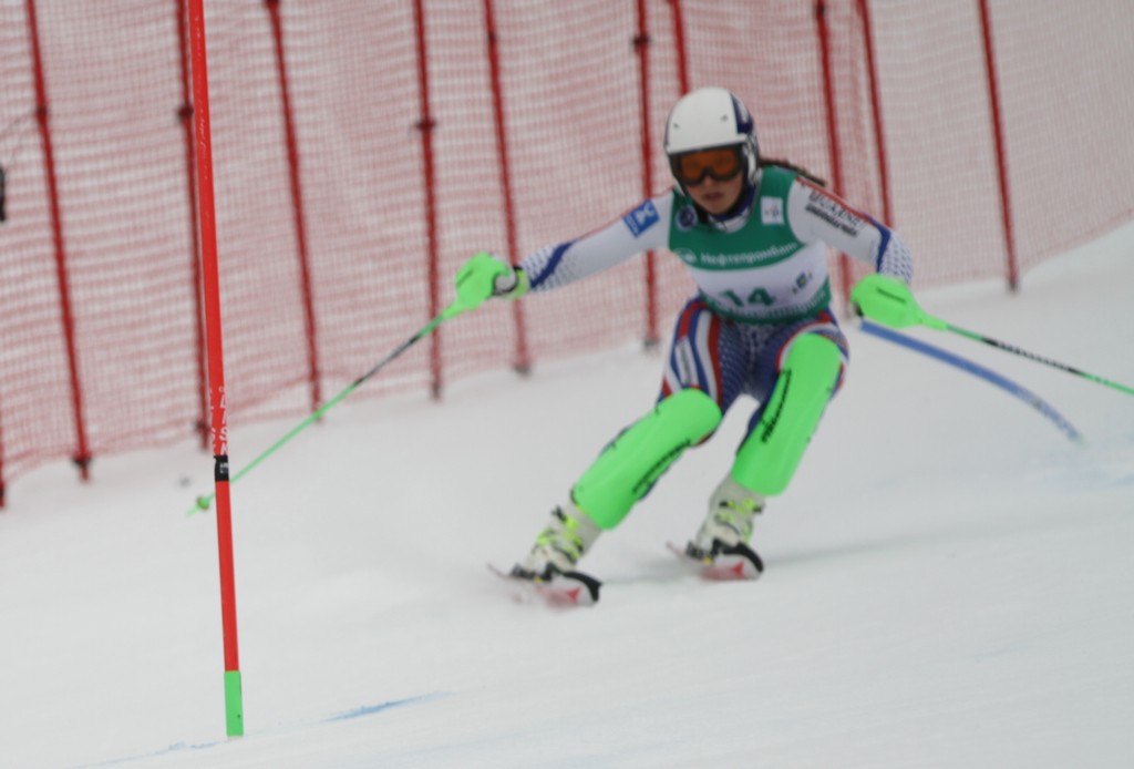Чемпионат России по горнолыжному спорту. Слалом. Первый день.