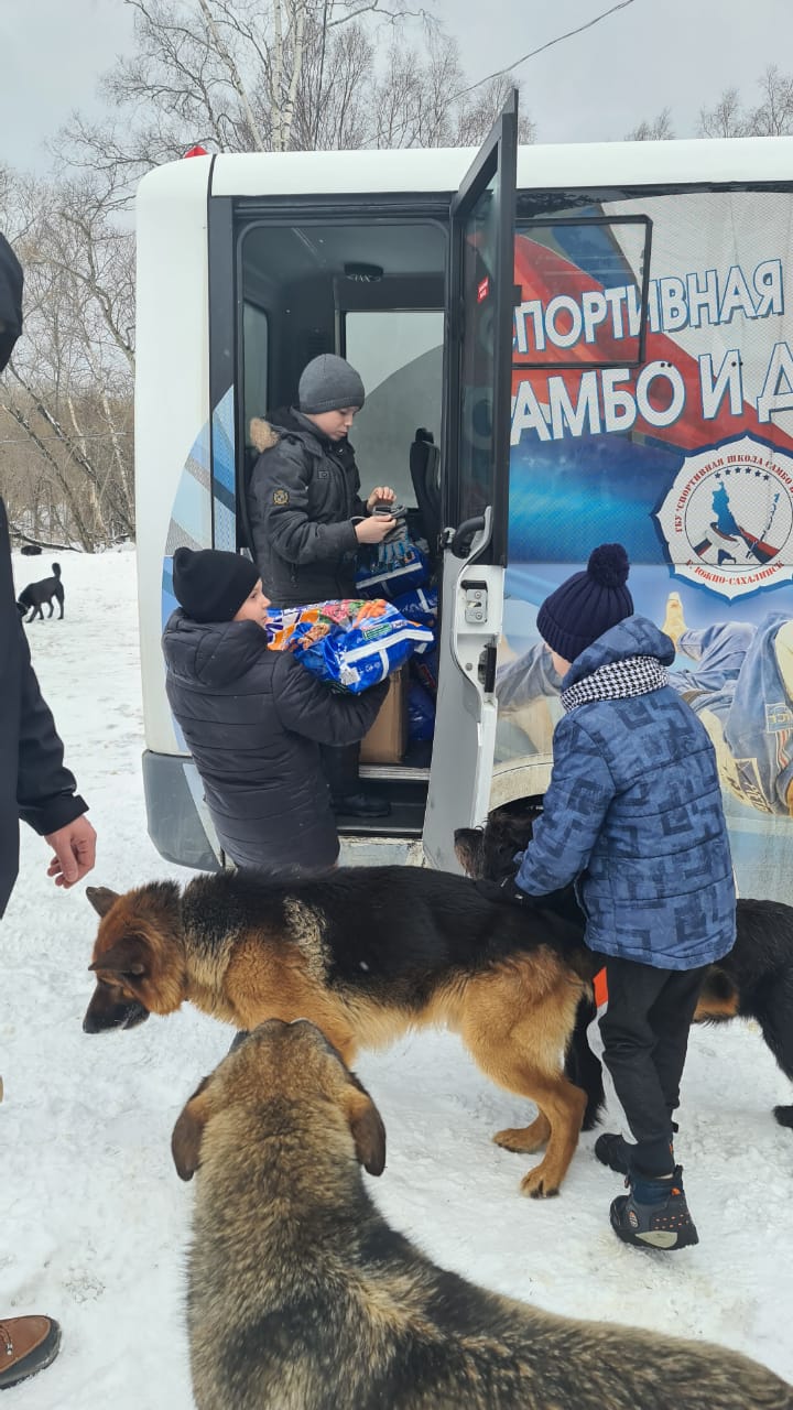 Воспитанники "СШ самбо и дзюдо" посетили приют для животных