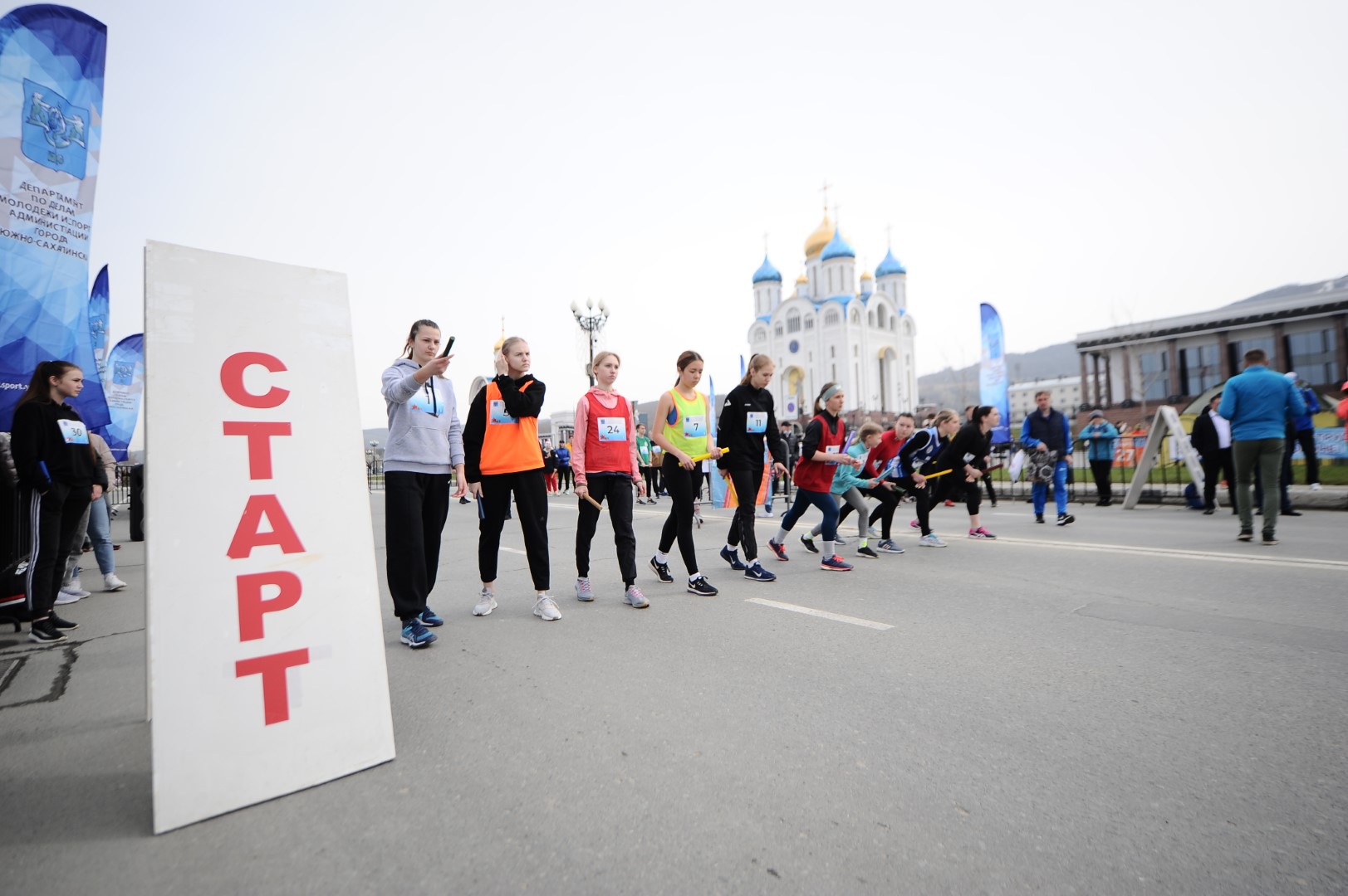 Легкоатлетическая эстафета по улицам города