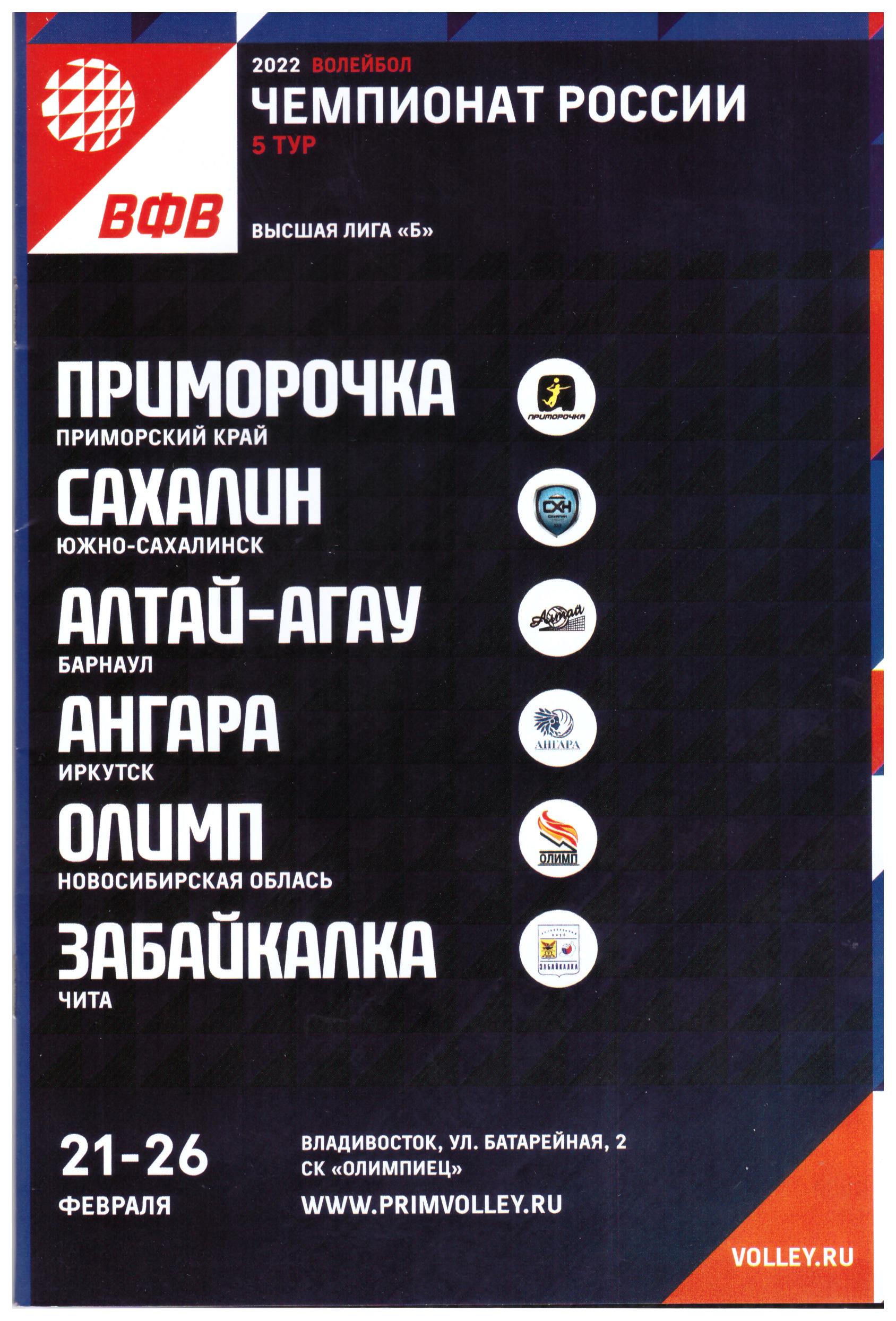 Тур высшей лиги "Б" во Владивостоке