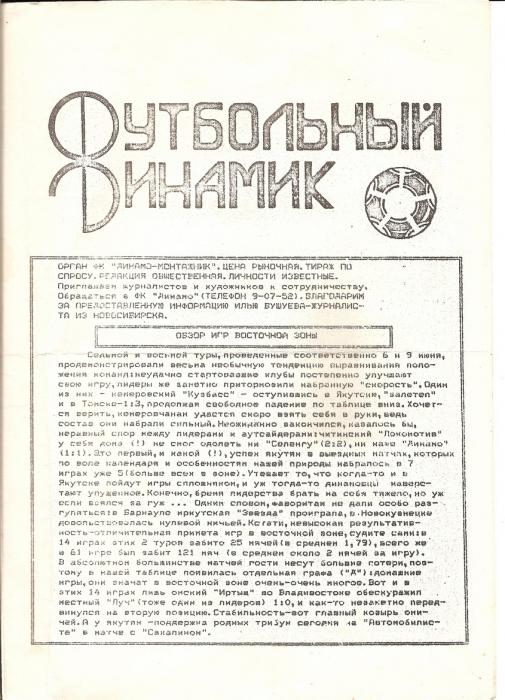 "Динамо-Монтажник" (Якутск) - "Сахалин)